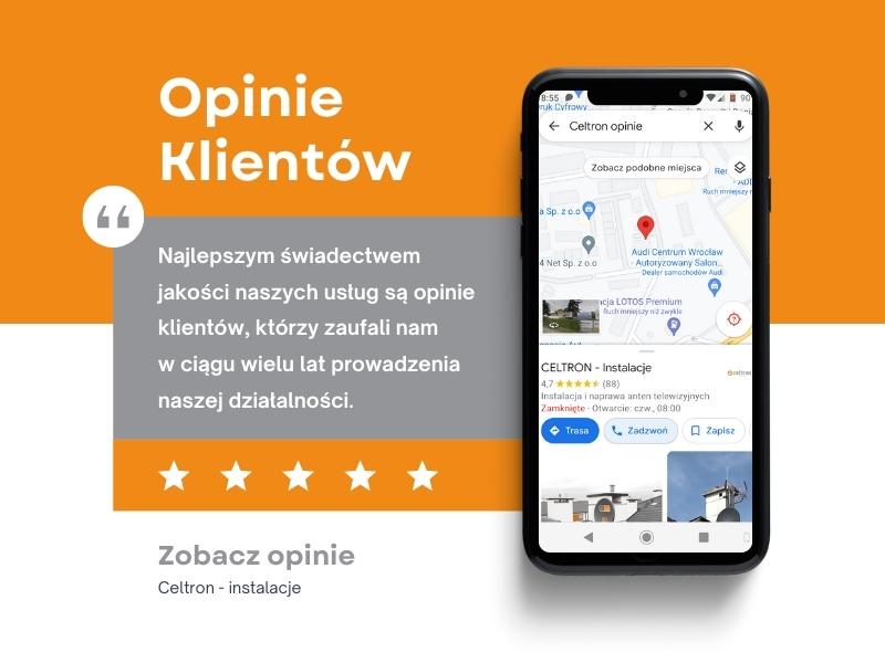 Opinie klientów firmy Celtron dotyczące usług klimatyzacji